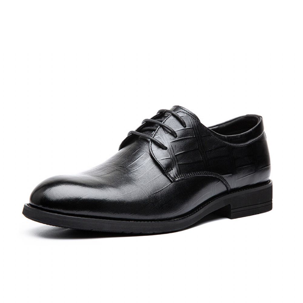 Chaussures En Cuir Pour Hommes Automne Et Hiver Décontractées Britanniques À Bout Pointu Robe Formelle Augmenter Mariage Du Marié