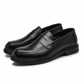 Chaussures En Cuir Pour Hommes Casual Toe Layer Leather Business Mocassins Bureau Mariage Jeunes