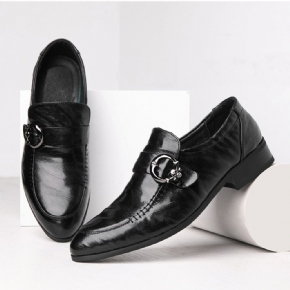 Chaussures Pour Hommes En Cuir Véritable Couche Supérieure Robe Peau Mouton Ensemble D'affaires Bout Pointu Travail Banlieue Britanniques