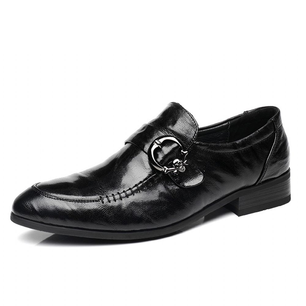 Chaussures Pour Hommes En Cuir Véritable Couche Supérieure Robe Peau Mouton Ensemble D'affaires Bout Pointu Travail Banlieue Britanniques