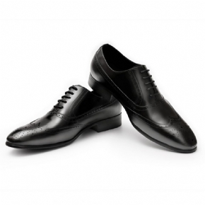 Four Seasons Chaussures En Cuir Pour Homme British Carved Business Lace-up First Layer Leather Suit