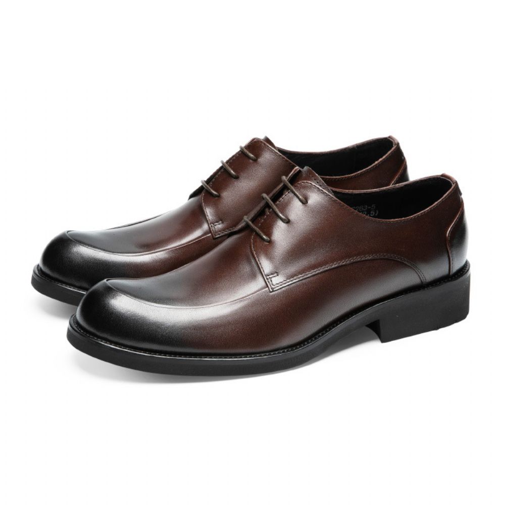 Grand Cuir Chevelu Chaussures Hommes En Respirant Affaires Britannique Grande Taille Robe Formelle Tête Ronde Peau Vache Papa