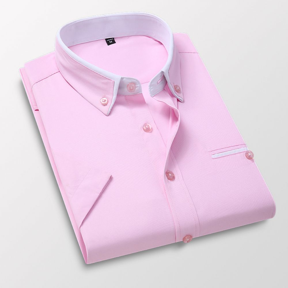 Chemise À Manches Courtes Homme Empereur Créateur Été Pour Hommes Coupe Cintrée Tenue Décontractée Sans Repassage Garçons D'honneur Doublure