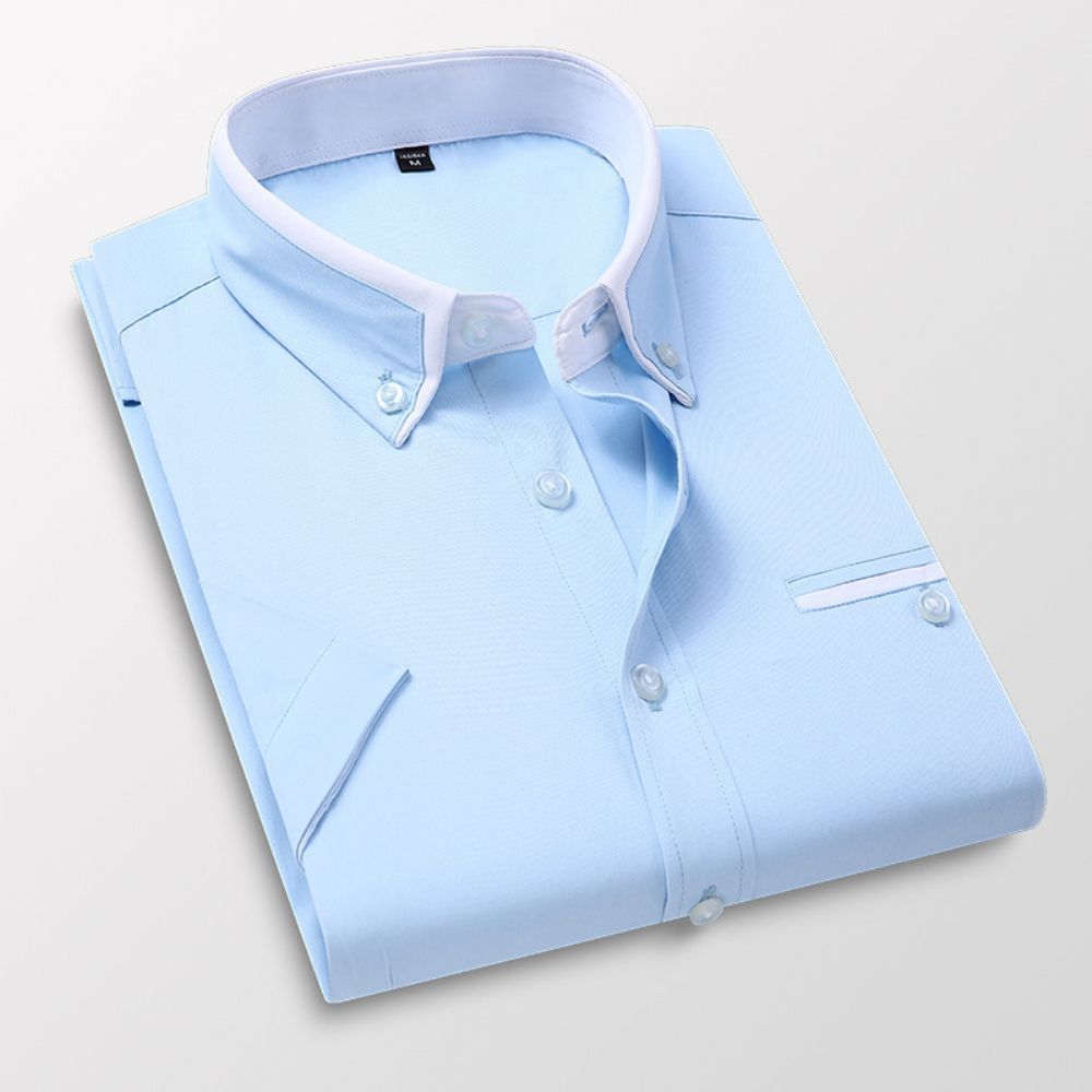 Chemise À Manches Courtes Homme Empereur Créateur Été Pour Hommes Coupe Cintrée Tenue Décontractée Sans Repassage Garçons D'honneur Doublure