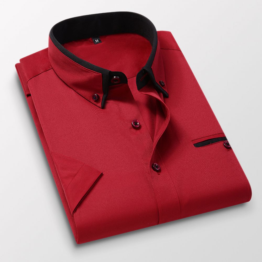 Chemise À Manches Courtes Homme Empereur Créateur Été Pour Hommes Coupe Cintrée Tenue Décontractée Sans Repassage Garçons D'honneur Doublure