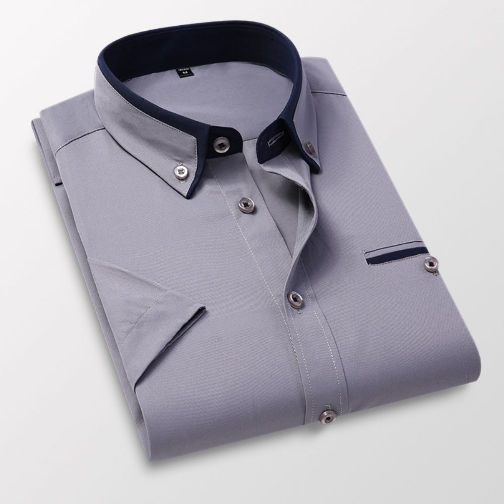 Chemise À Manches Courtes Homme Empereur Créateur Été Pour Hommes Coupe Cintrée Tenue Décontractée Sans Repassage Garçons D'honneur Doublure