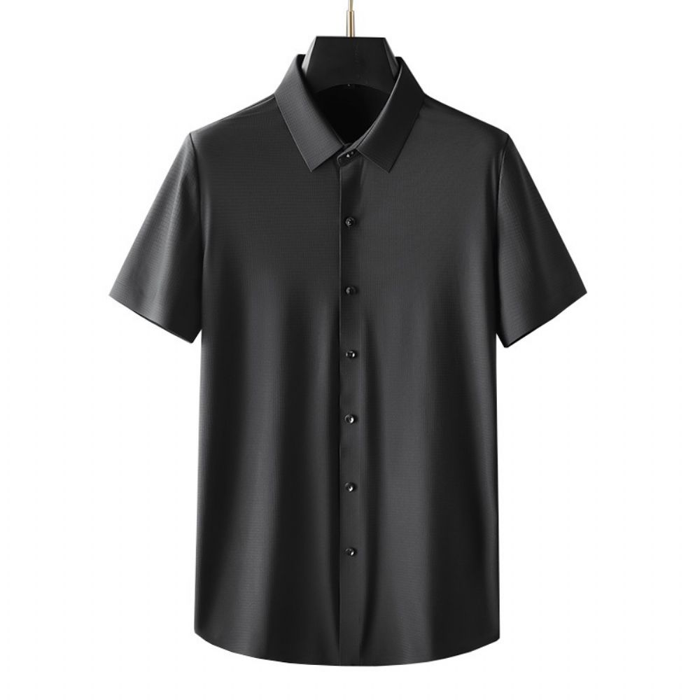 Chemise À Manches Courtes En Soie Glace Sans Couture Pour Hommes Marque Luxe Léger Haut Décontracté Vêtements T-shirt D'été