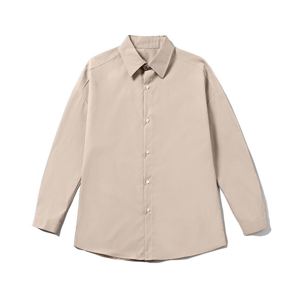 Chemises Décontractées Base Pour Hommes D'automne Veste Simple Couleur Unie