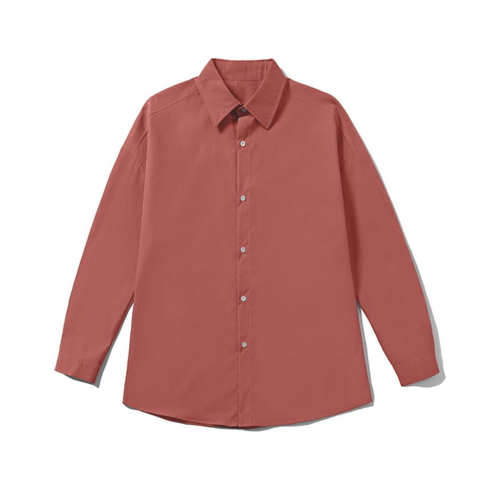 Chemises Décontractées Base Pour Hommes D'automne Veste Simple Couleur Unie