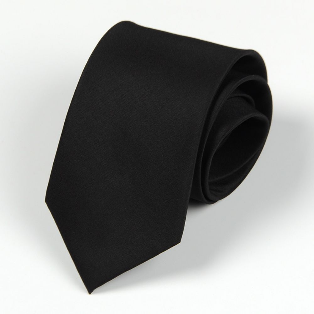 Cravate Costume D'affaires Pour Hommes Noire Faite À La Main 8cm Groupe Vêtements Professionnels Mariage Rouge